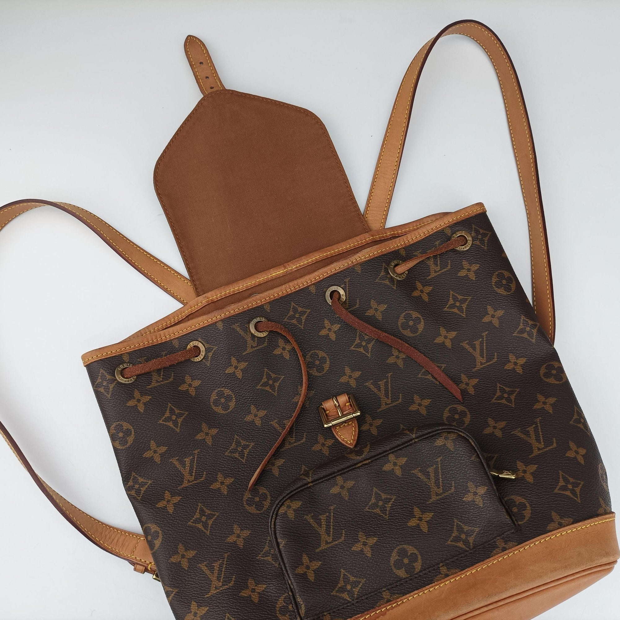 Vintage Louis Vuitton MONTSOURIS GM brown Monogram Canvas M51135 backpack/rucksack | stylenewstar