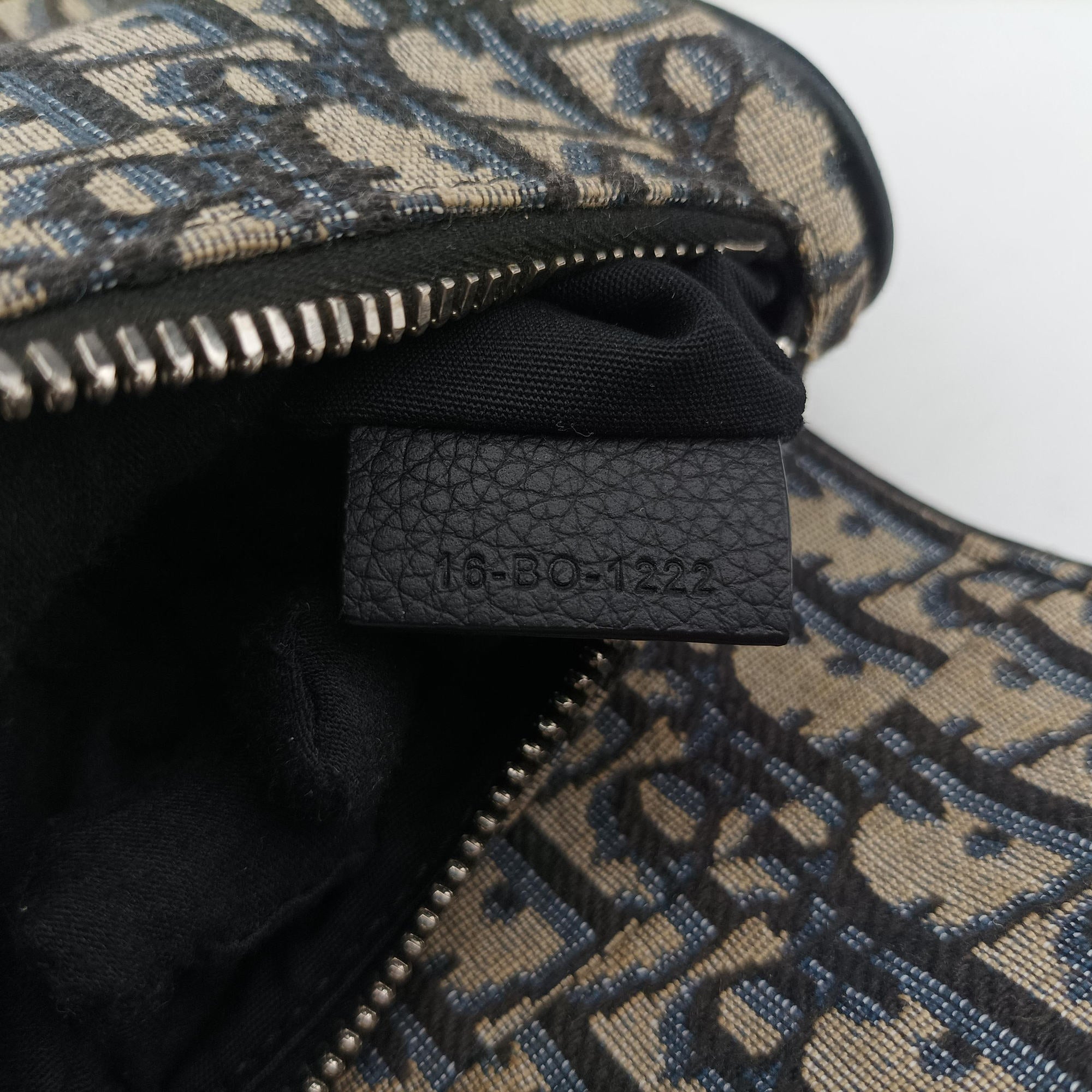 Vintage Christian Dior Saddlebags Gray×Navy×Black Jacquard×Leather  bum bag/waist bag | stylenewstar