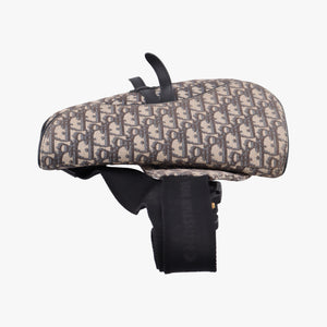 Vintage Christian Dior Saddlebags Gray×Navy×Black Jacquard×Leather  bum bag/waist bag | stylenewstar