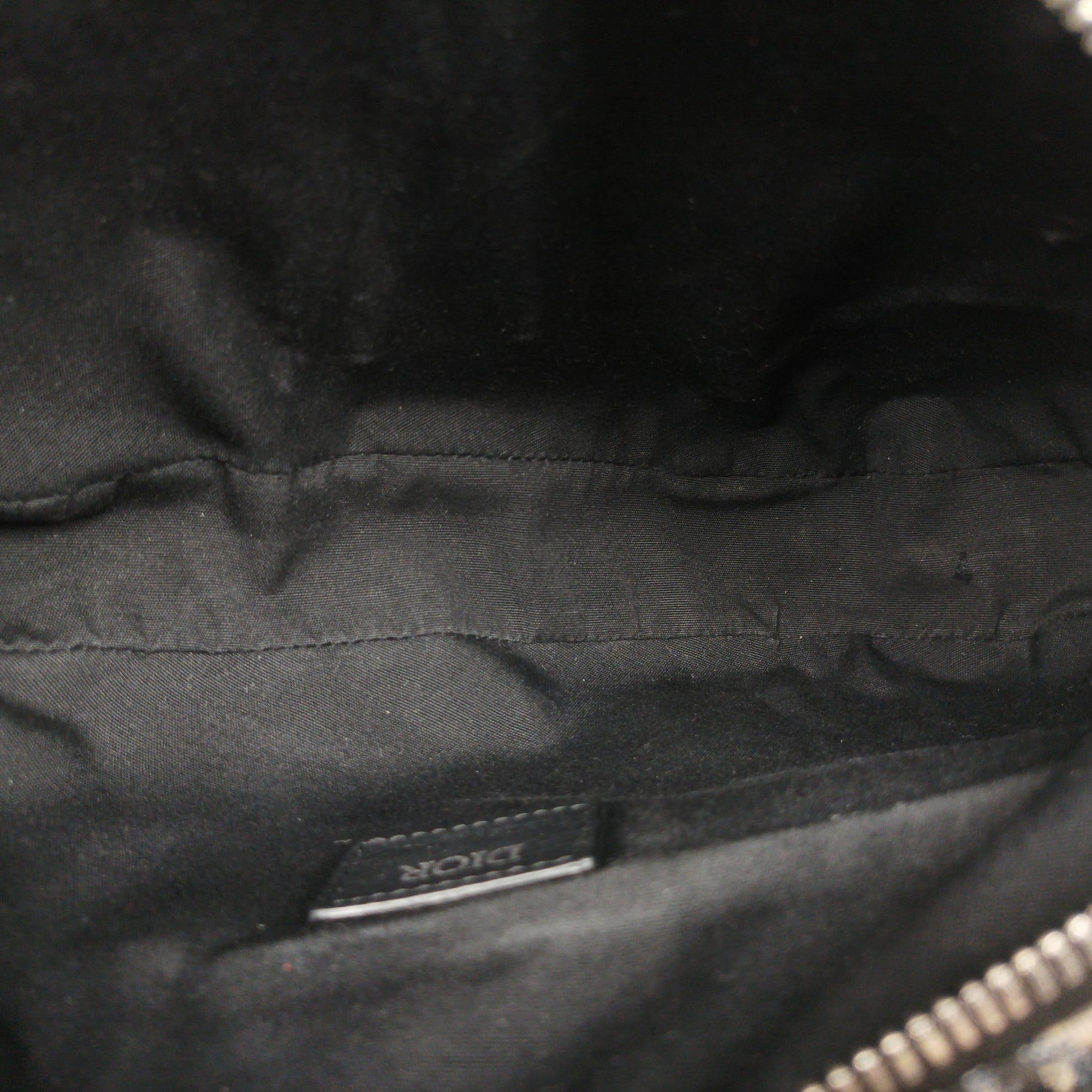 Vintage Christian Dior Saddlebags Gray×Navy×Black Jacquard×Leather  bum bag/waist bag | stylenewstar