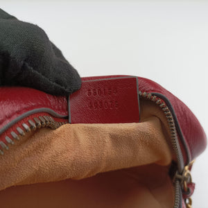 Pre-owned Gucci GG Marmont Red Leather 550154 shoulderbag | stylenewstar