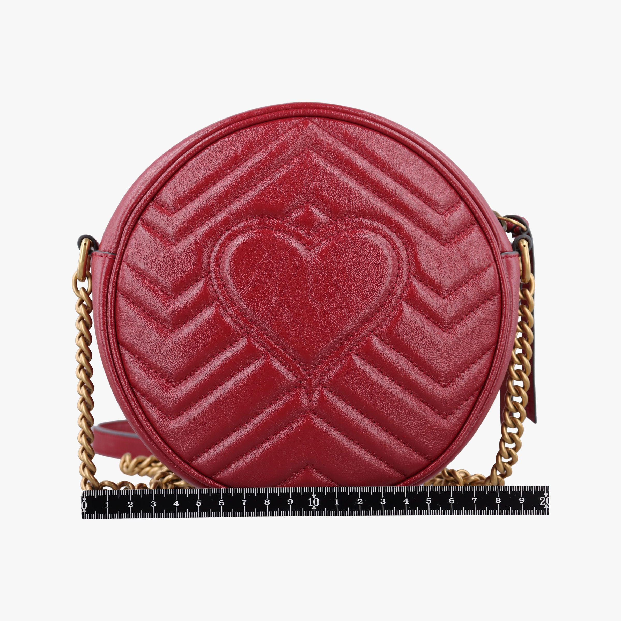 Pre-owned Gucci GG Marmont Red Leather 550154 shoulderbag | stylenewstar