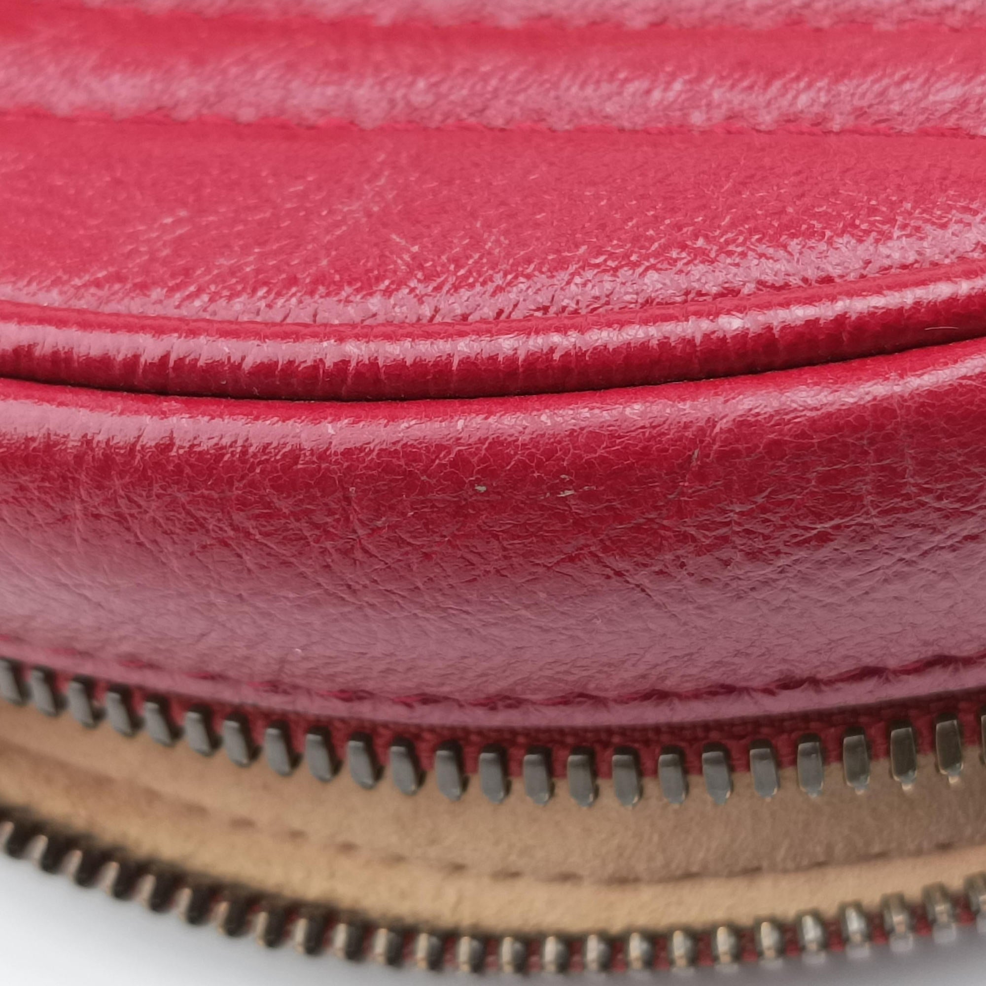 Pre-owned Gucci GG Marmont Red Leather 550154 shoulderbag | stylenewstar