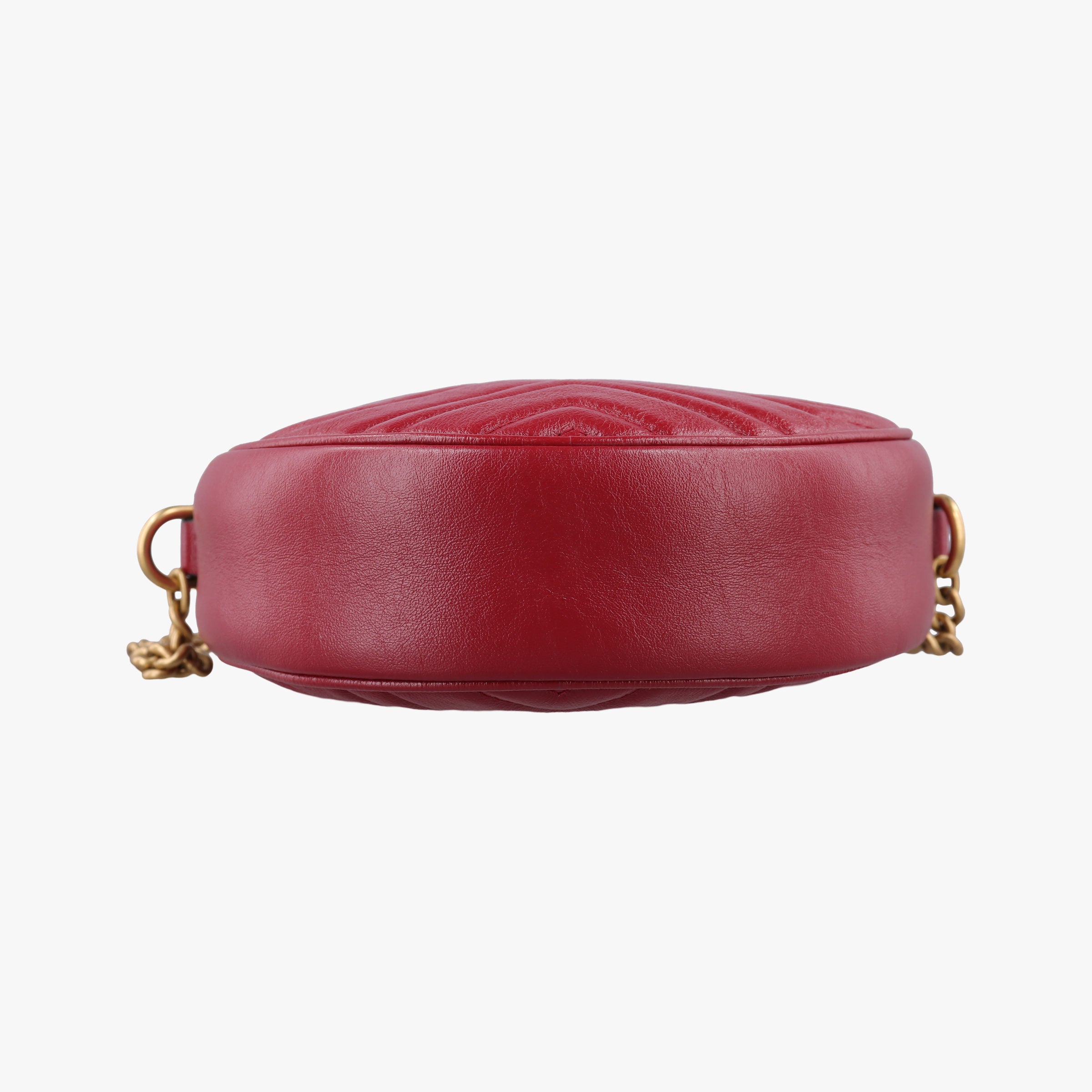 Pre-owned Gucci GG Marmont Red Leather 550154 shoulderbag | stylenewstar