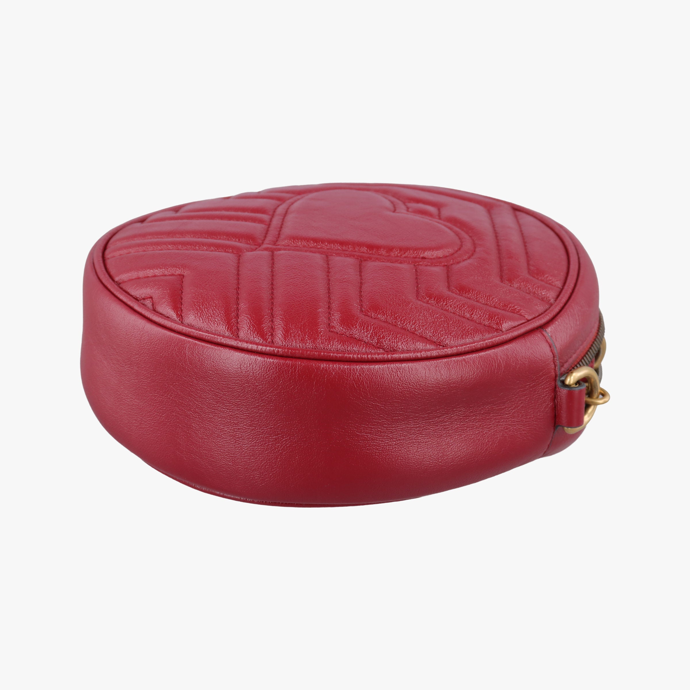 Pre-owned Gucci GG Marmont Red Leather 550154 shoulderbag | stylenewstar