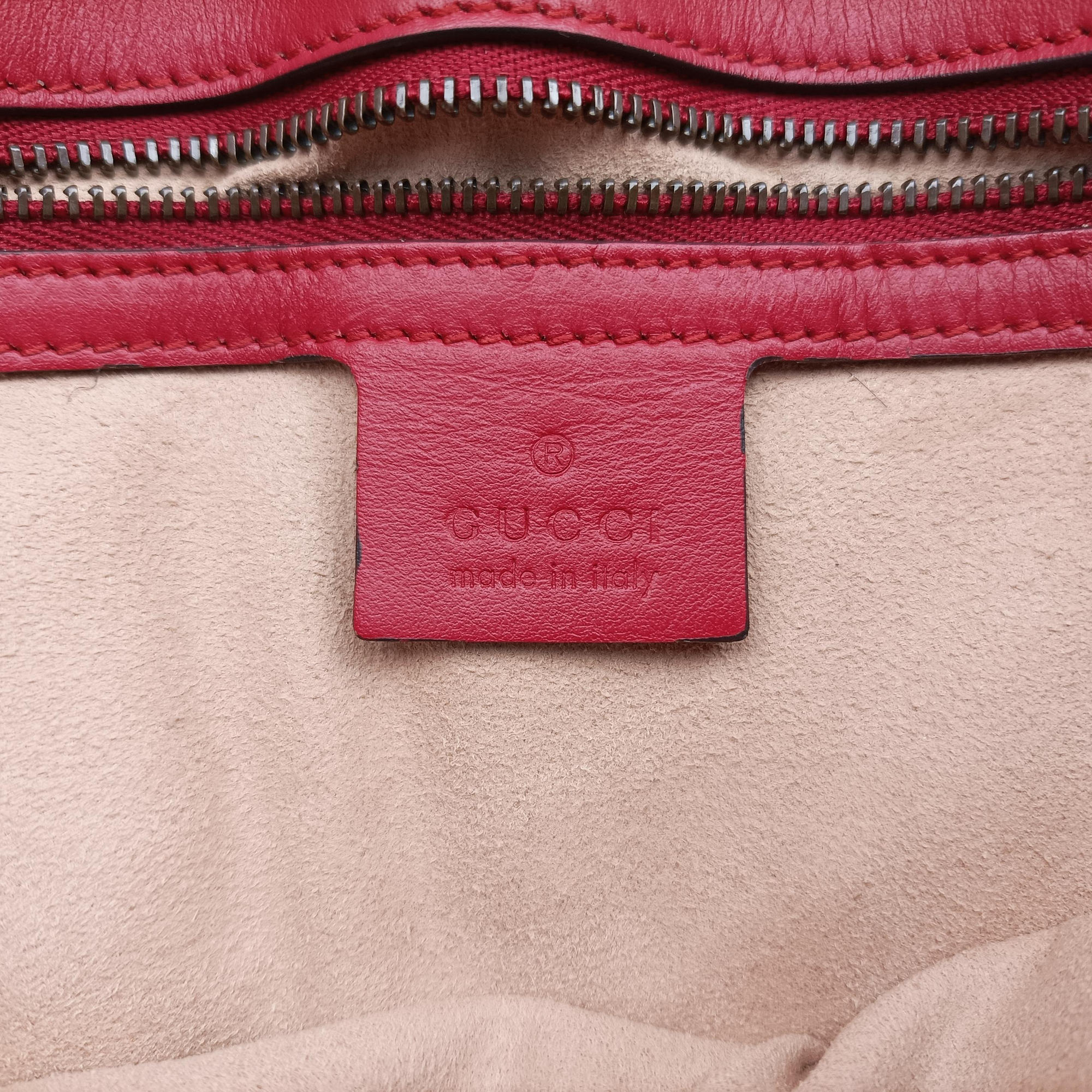 Secondhand Gucci GG Marmont Red Leather 443497 shoulderbag | stylenewstar