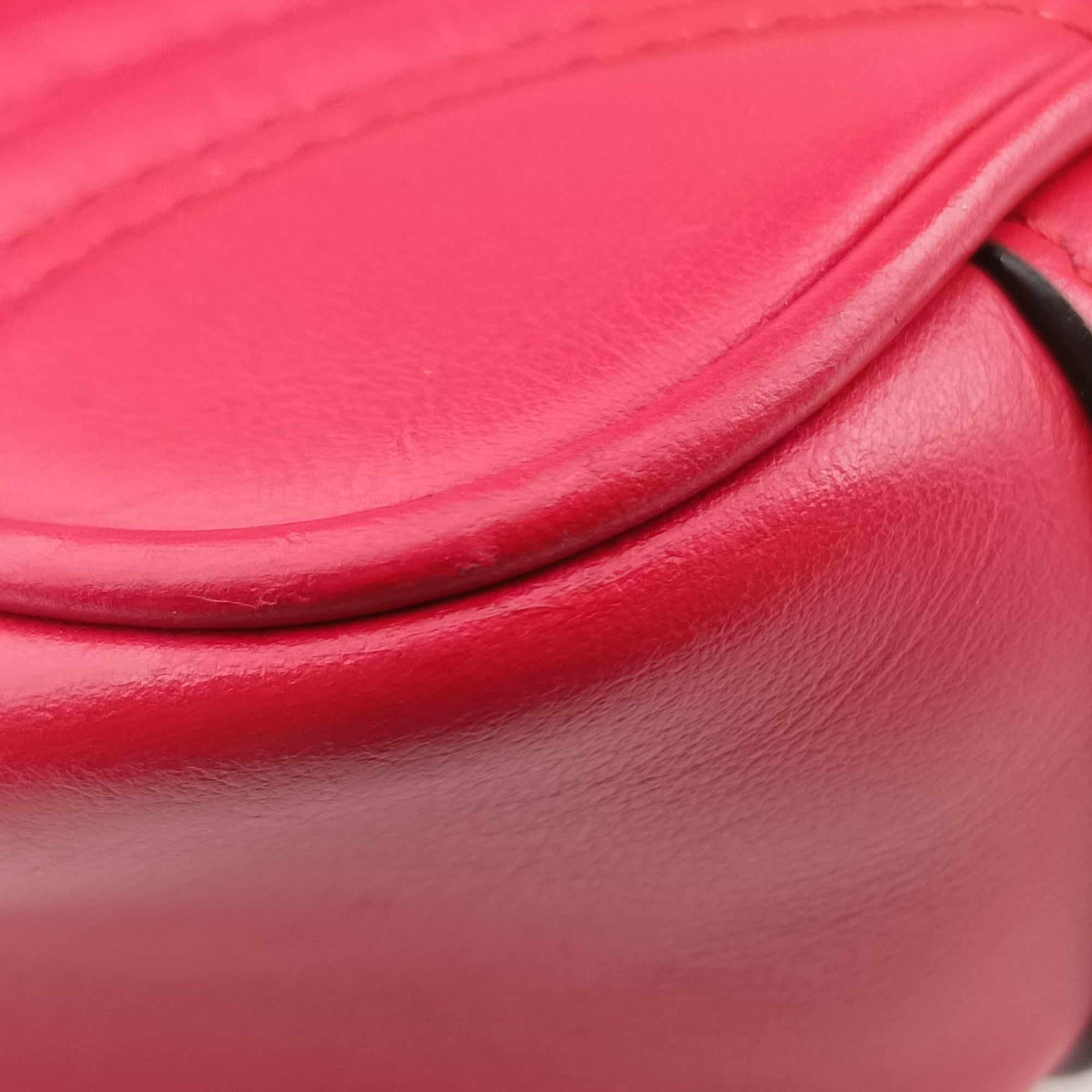 Secondhand Gucci GG Marmont Red Leather 443497 shoulderbag | stylenewstar