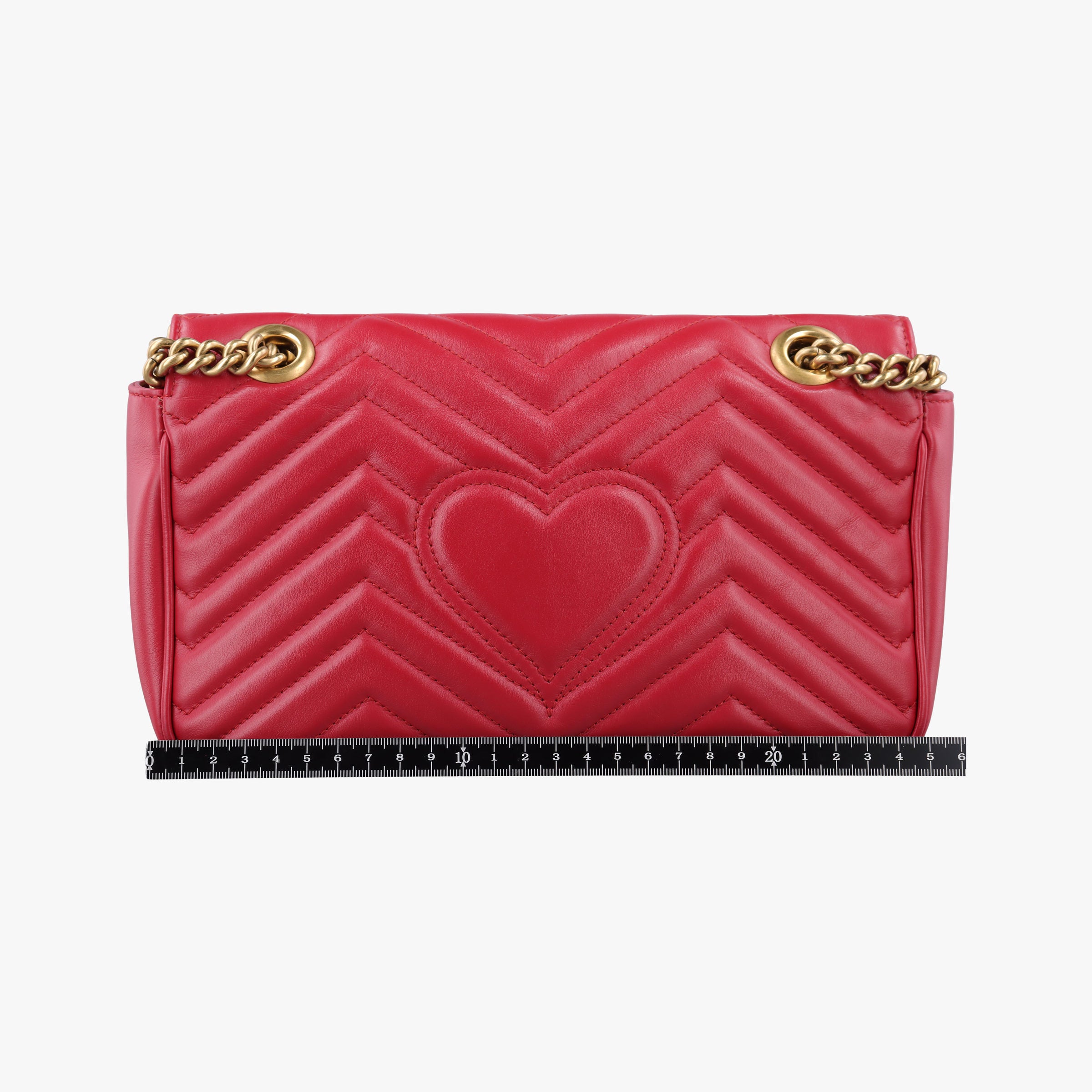 Secondhand Gucci GG Marmont Red Leather 443497 shoulderbag | stylenewstar