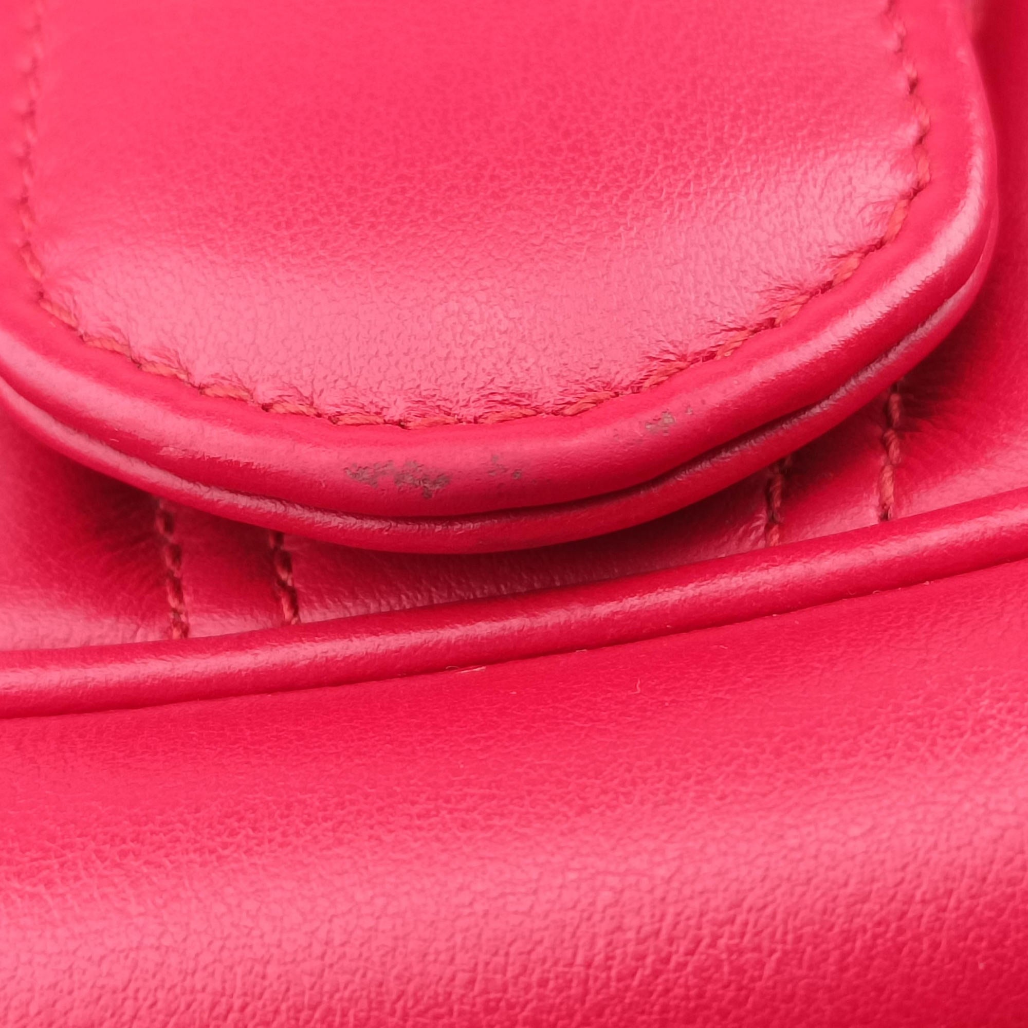 Secondhand Gucci GG Marmont Red Leather 443497 shoulderbag | stylenewstar