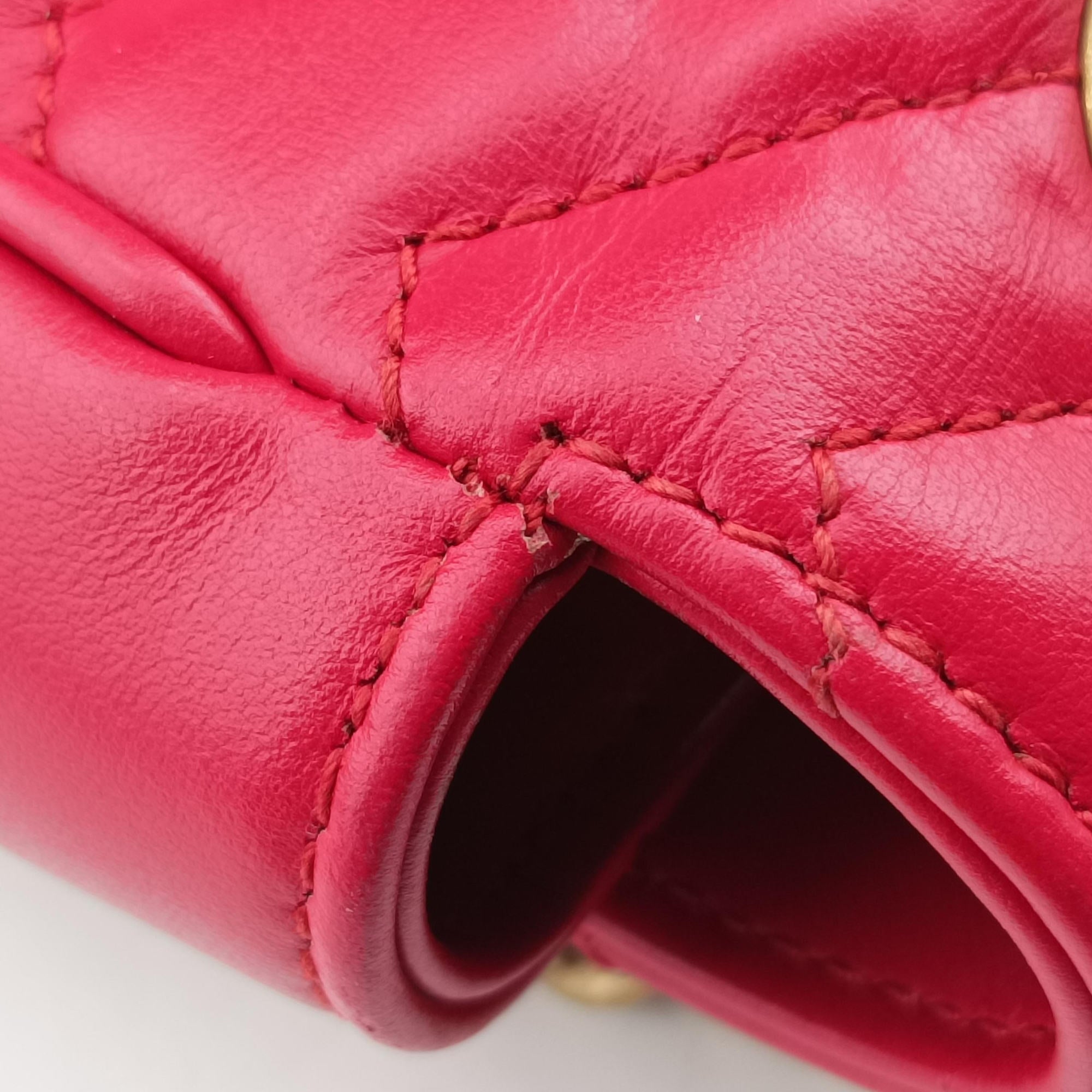 Secondhand Gucci GG Marmont Red Leather 443497 shoulderbag | stylenewstar