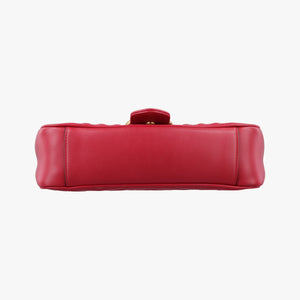 Secondhand Gucci GG Marmont Red Leather 443497 shoulderbag | stylenewstar