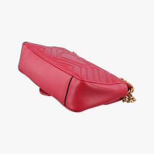 Secondhand Gucci GG Marmont Red Leather 443497 shoulderbag | stylenewstar
