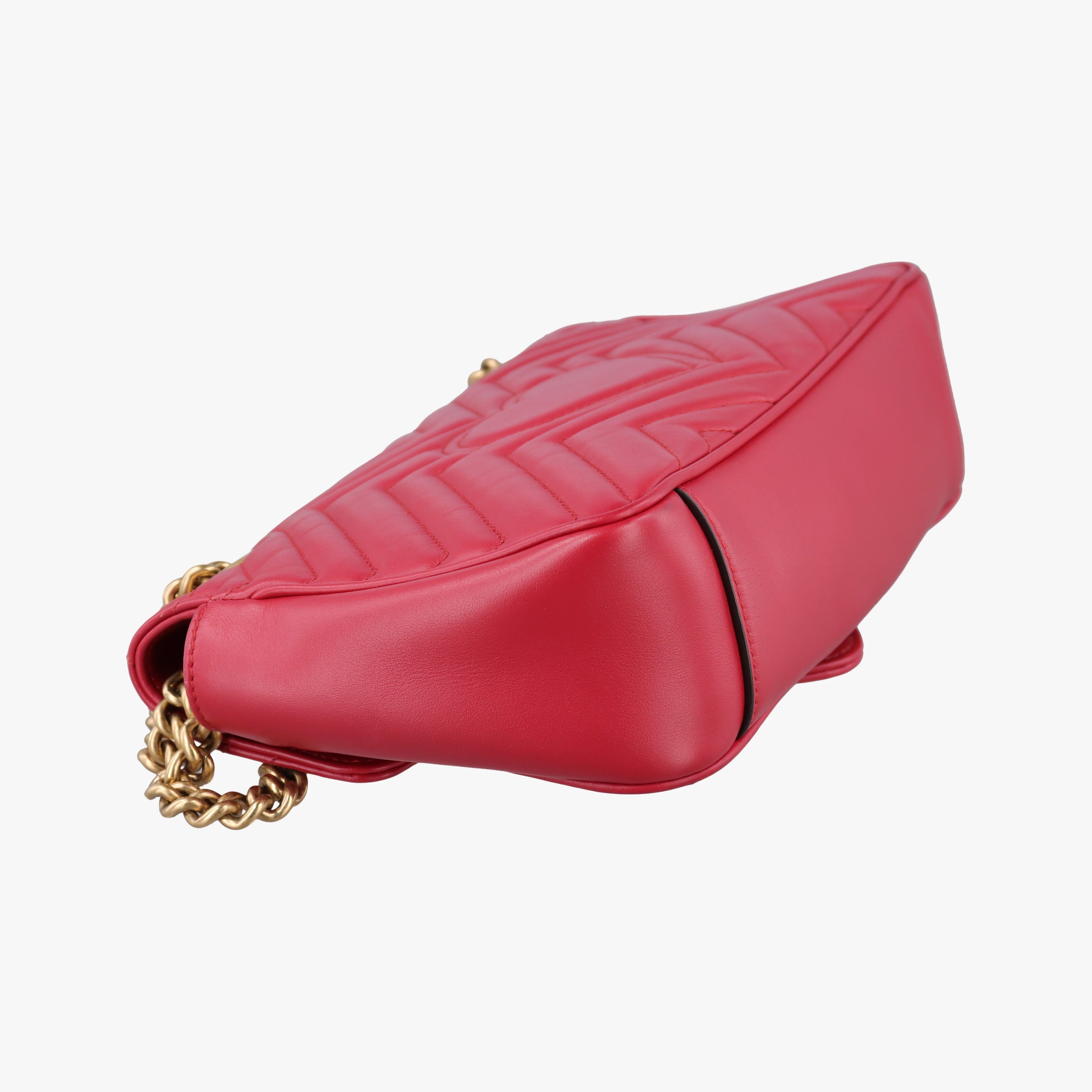 Secondhand Gucci GG Marmont Red Leather 443497 shoulderbag | stylenewstar