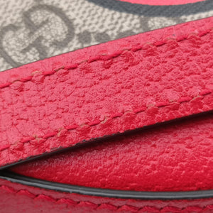 Pre-owned Gucci GG supreme Apple Red×beige PVC coated canvas×Leather 625216 shoulderbag | stylenewstar