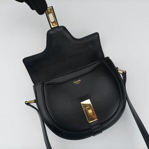 Pre-owned Celine Small Besace 16 Black Leather 188013 shoulderbag | stylenewstar