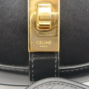 Pre-owned Celine Small Besace 16 Black Leather 188013 shoulderbag | stylenewstar