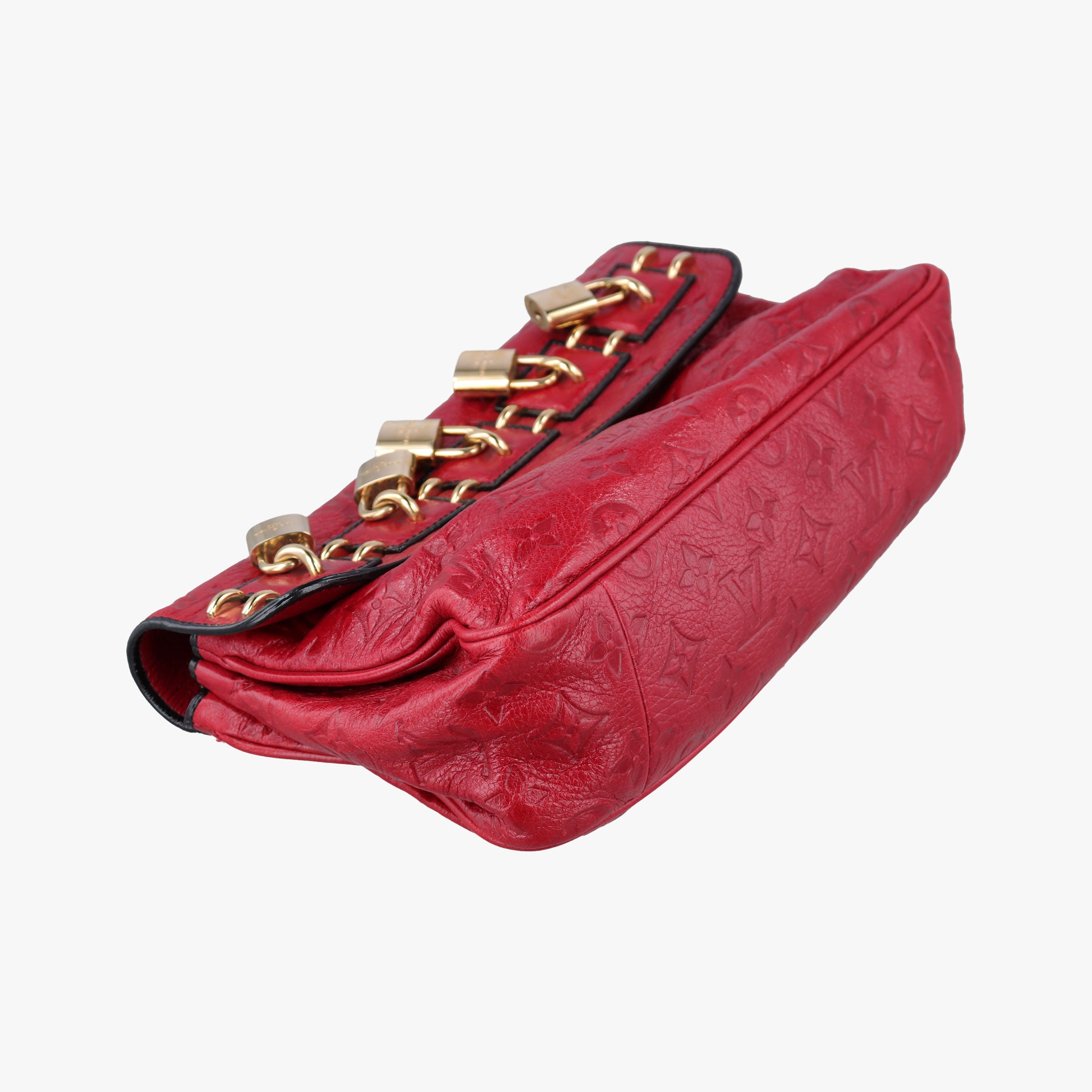 Pre-owned Louis Vuitton Monogram Glossy My Deer Enigme Rouge Monogram Empreinte M40280 clutchbag | stylenewstar