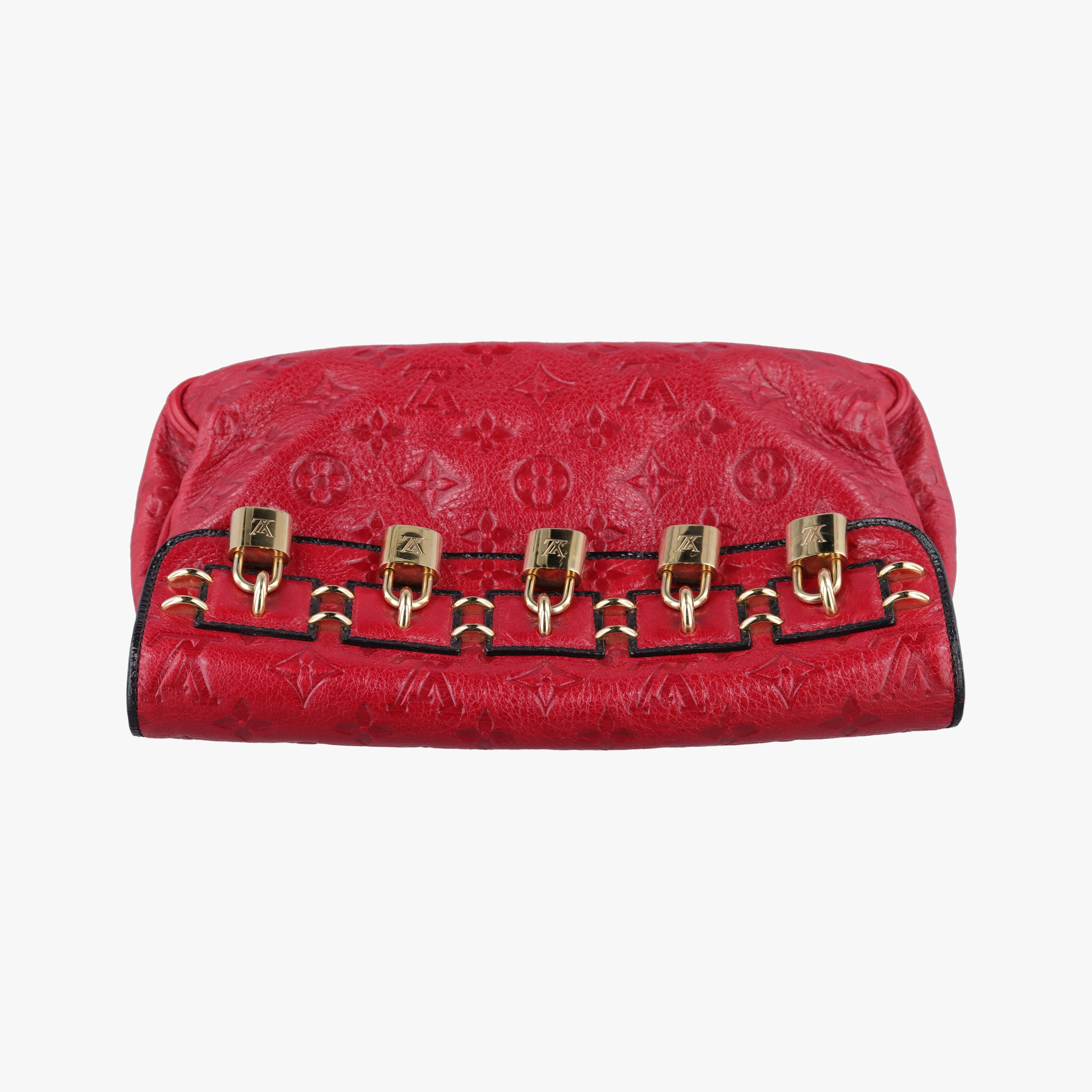 Pre-owned Louis Vuitton Monogram Glossy My Deer Enigme Rouge Monogram Empreinte M40280 clutchbag | stylenewstar