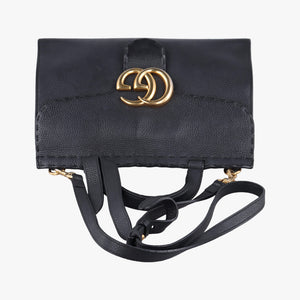 Pre-owned Gucci GG Marmont Black Leather 421890 shoulderbag | stylenewstar