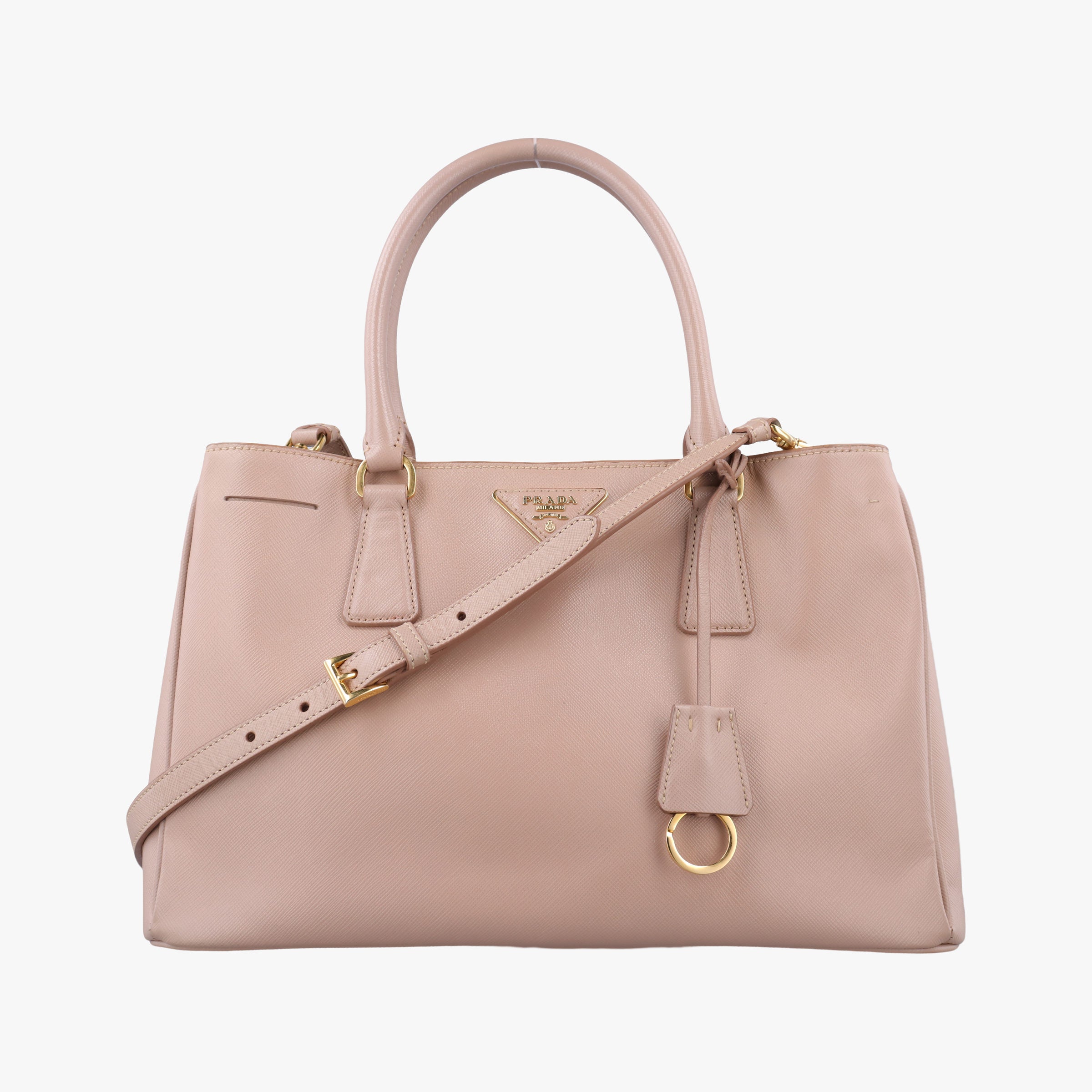 Pre-owned Prada Galleria Pink SAFFIANO Leather BN1786 shoulderbag | stylenewstar