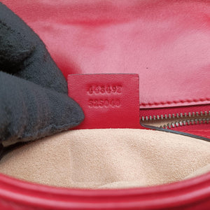 Pre-owned Gucci GG Marmont Red Leather 443497 shoulderbag | stylenewstar