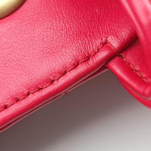 Pre-owned Gucci GG Marmont Red Leather 443497 shoulderbag | stylenewstar