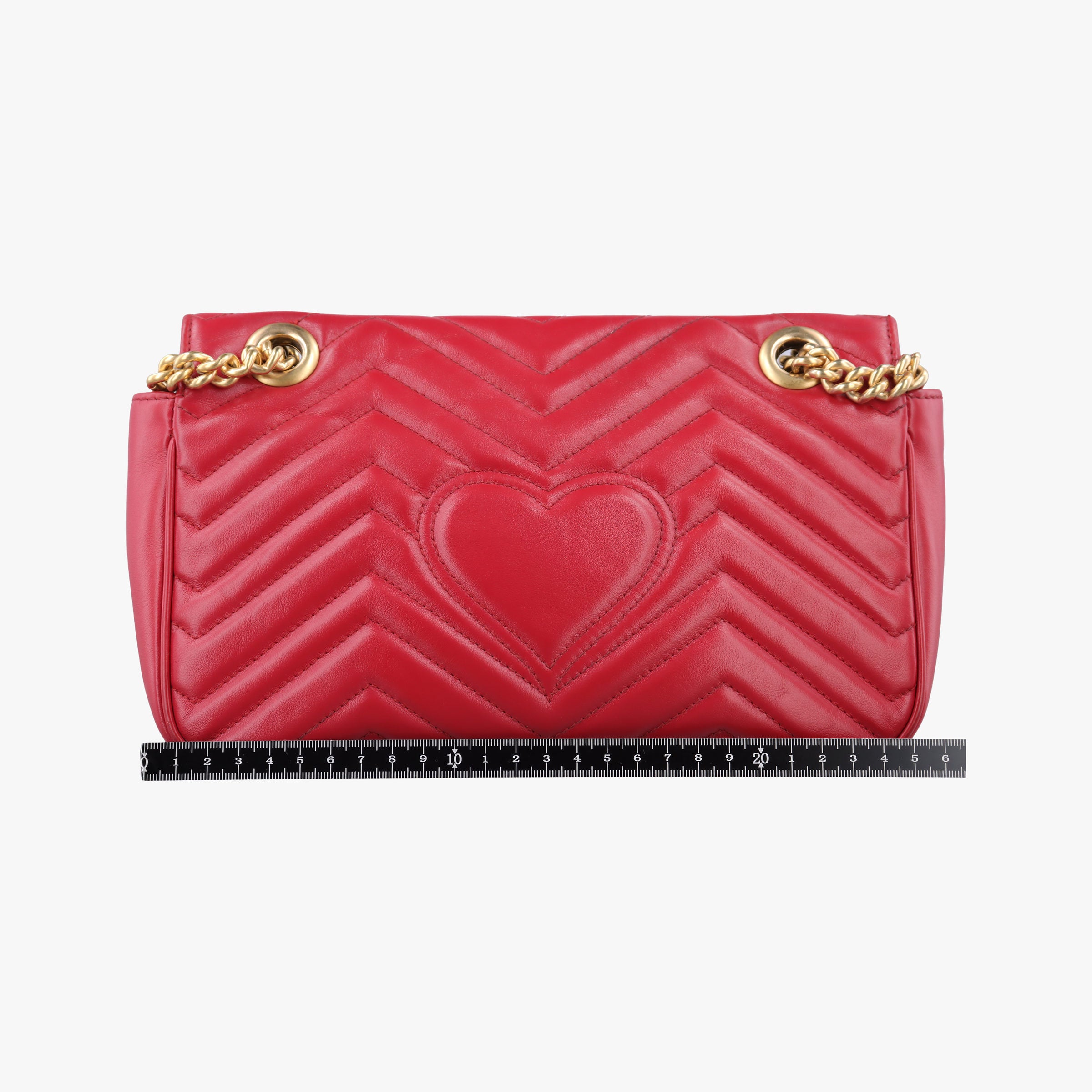 Pre-owned Gucci GG Marmont Red Leather 443497 shoulderbag | stylenewstar