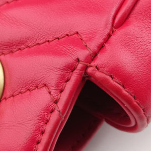 Pre-owned Gucci GG Marmont Red Leather 443497 shoulderbag | stylenewstar
