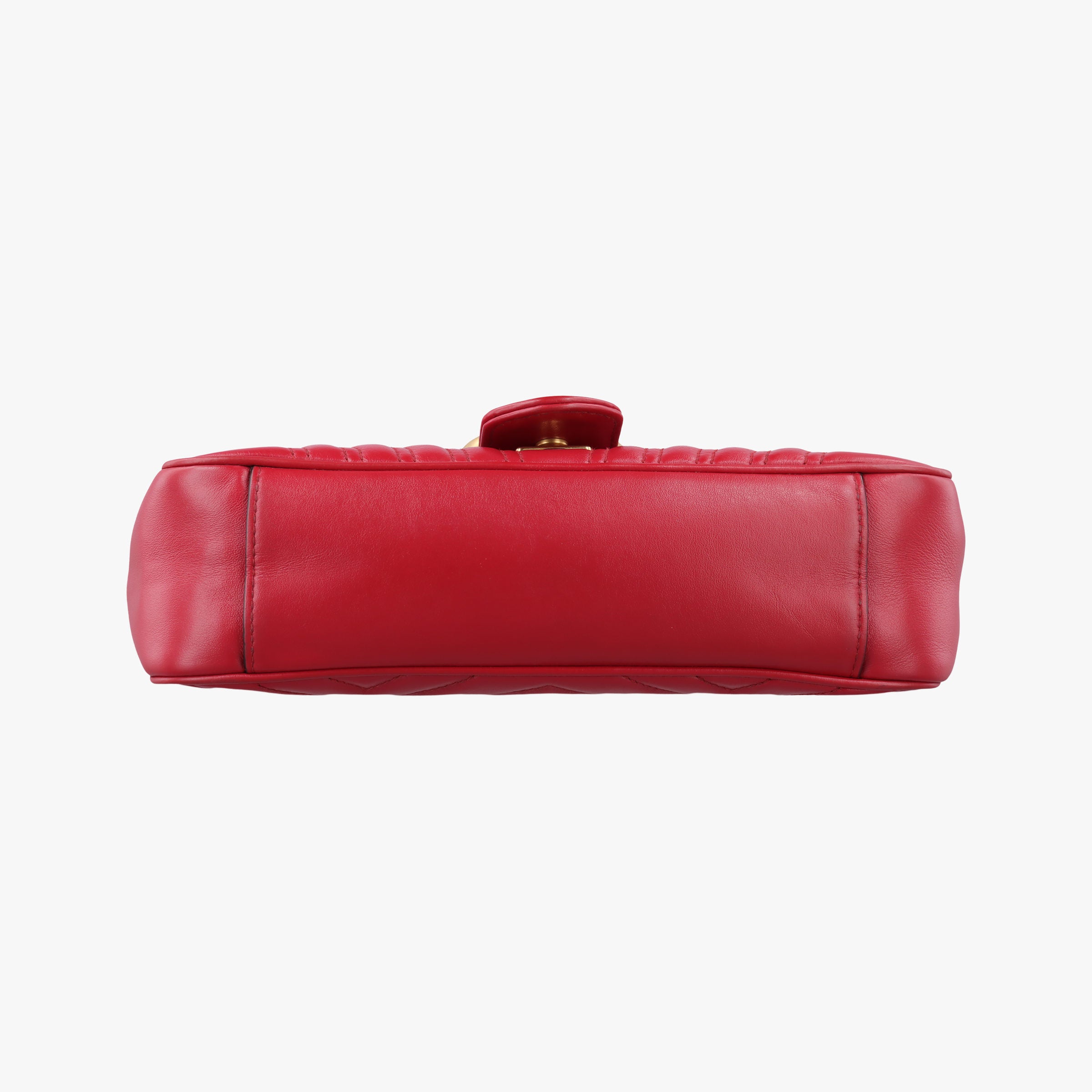 Pre-owned Gucci GG Marmont Red Leather 443497 shoulderbag | stylenewstar