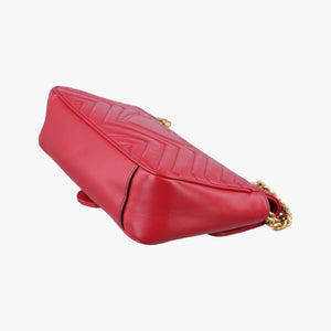Pre-owned Gucci GG Marmont Red Leather 443497 shoulderbag | stylenewstar
