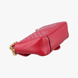 Pre-owned Gucci GG Marmont Red Leather 443497 shoulderbag | stylenewstar