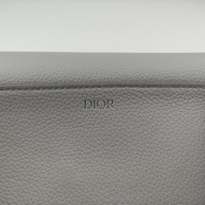 Pre-owned Christian Dior Saddle Gray leather  shoulderbag | stylenewstar