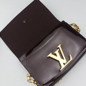 Pre-owned Louis Vuitton Pochette Louise GM Amarante Vernis M51631 shoulderbag | stylenewstar