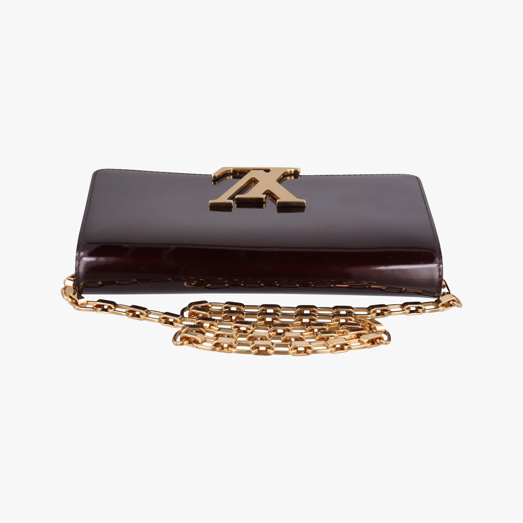 Pre-owned Louis Vuitton Pochette Louise GM Amarante Vernis M51631 shoulderbag | stylenewstar