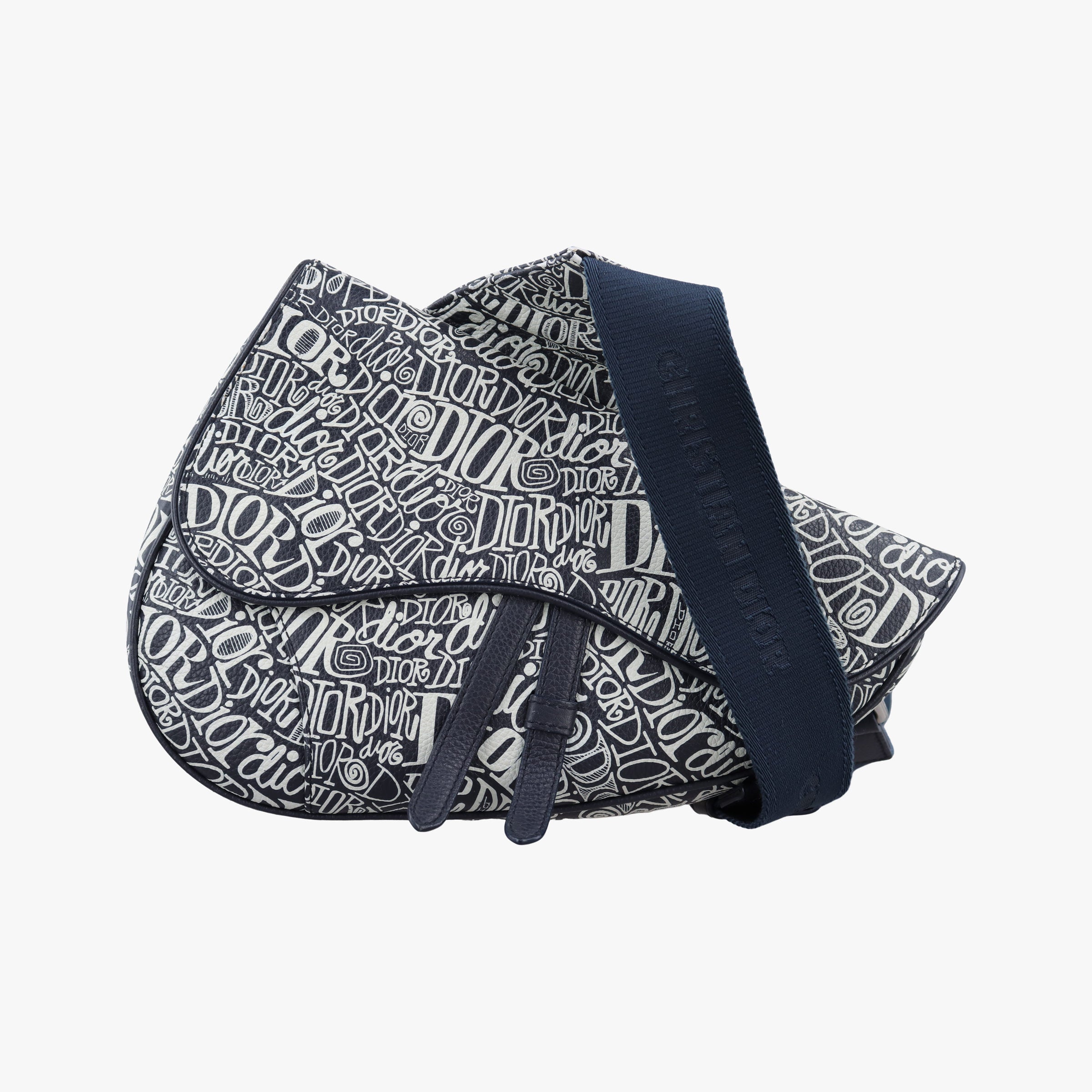 Pre-owned Christian Dior Saddle Navy Leather  bum bag/waist bag | stylenewstar