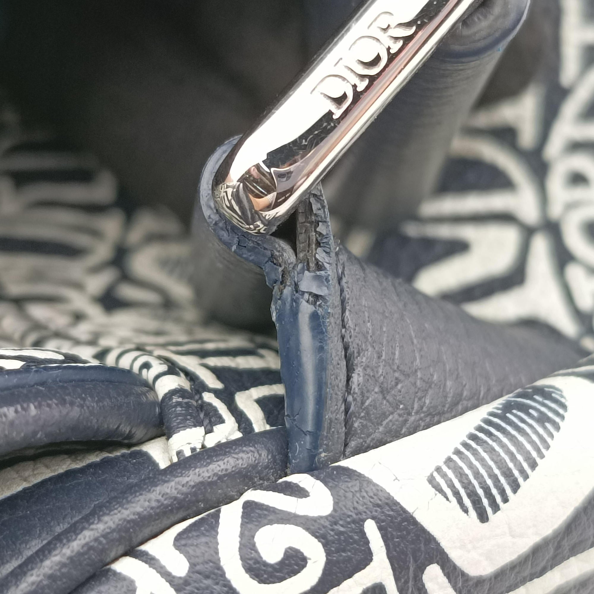 Pre-owned Christian Dior Saddle Navy Leather  bum bag/waist bag | stylenewstar