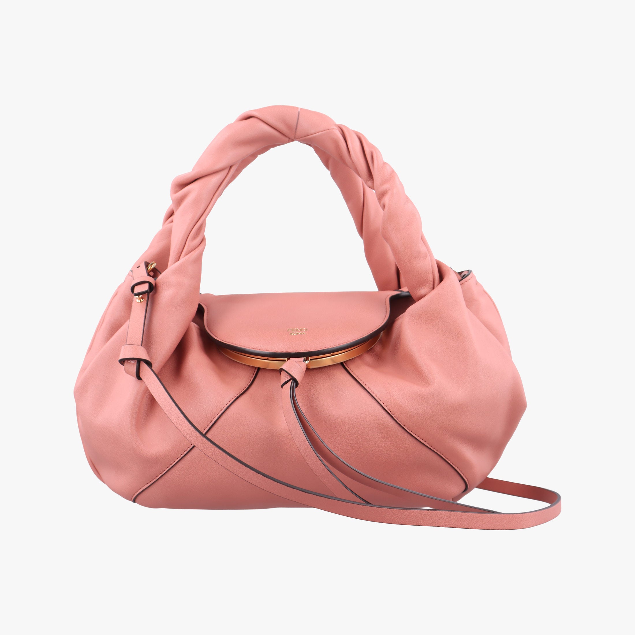 Pre-owned Fendi Spy Pink Leather 8BH838 shoulderbag | stylenewstar