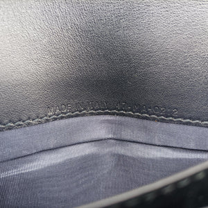 Pre-owned Christian Dior Saddle Navy×Gray jacquard×Leather  shoulderbag | stylenewstar