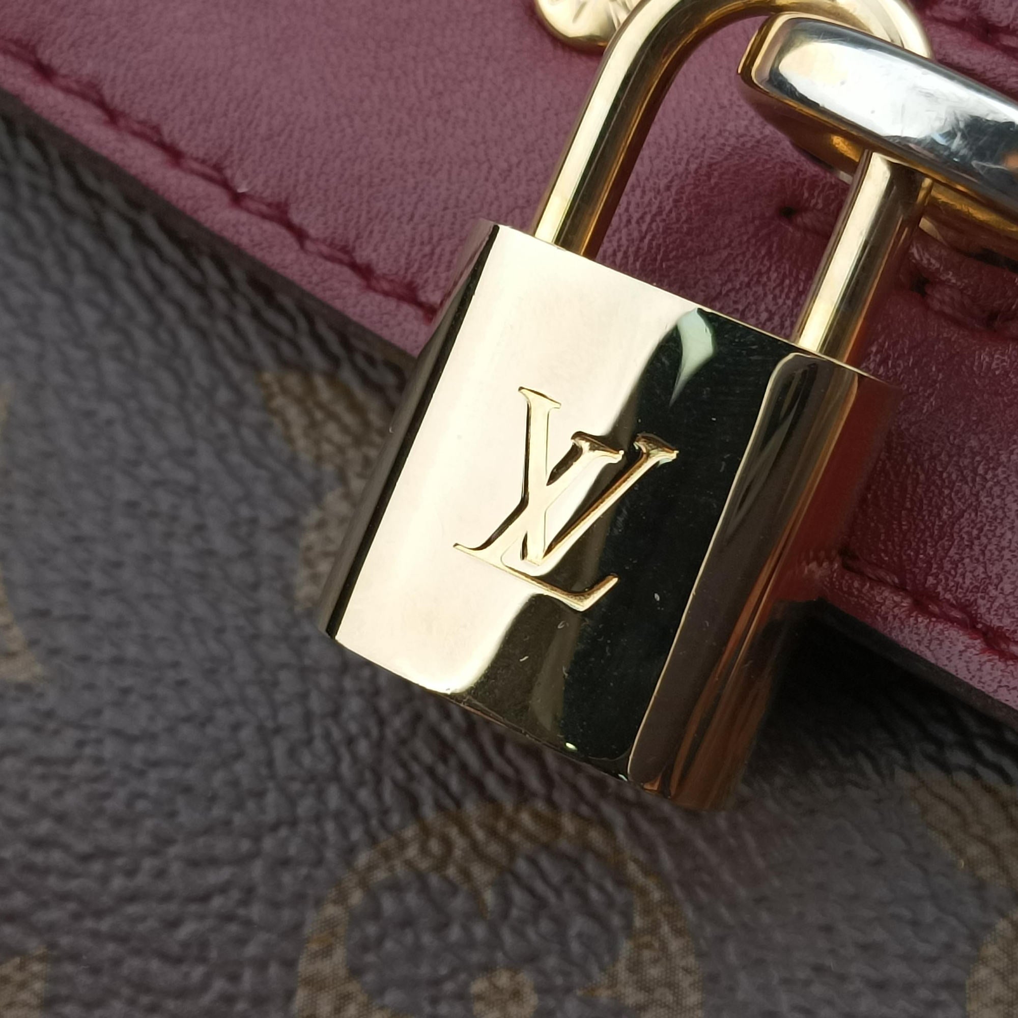 Pre-owned Louis Vuitton Venus brown×RAISIN Monogram Canvas×calf leather M42413 handbag | stylenewstar