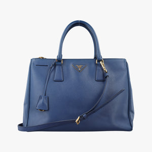 Pre-owned Prada Galleria Blue SAFFIANO Leather BN1786 shoulderbag | stylenewstar