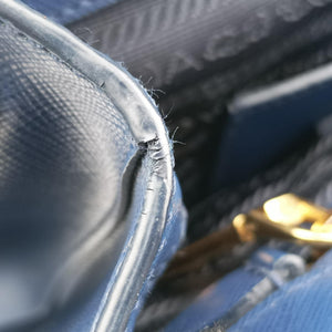 Pre-owned Prada Galleria Blue SAFFIANO Leather BN1786 shoulderbag | stylenewstar