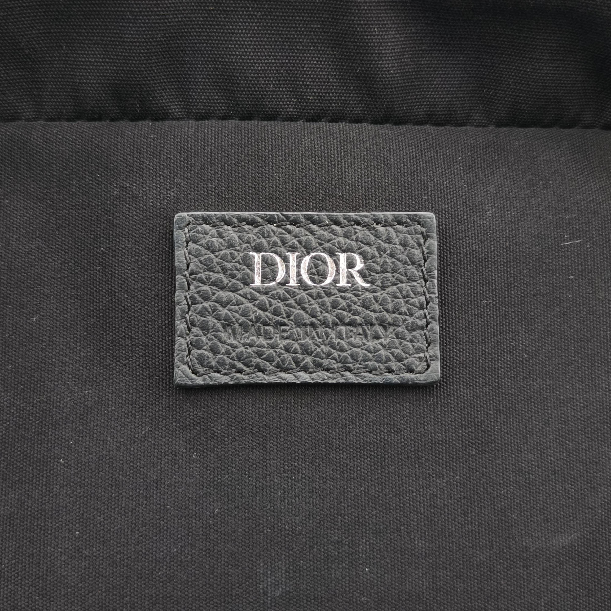 Vintage Christian Dior Safari Oblique Navy×Gray jacquard×Leather  shoulderbag | stylenewstar