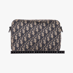 Vintage Christian Dior Safari Oblique Navy×Gray jacquard×Leather  shoulderbag | stylenewstar