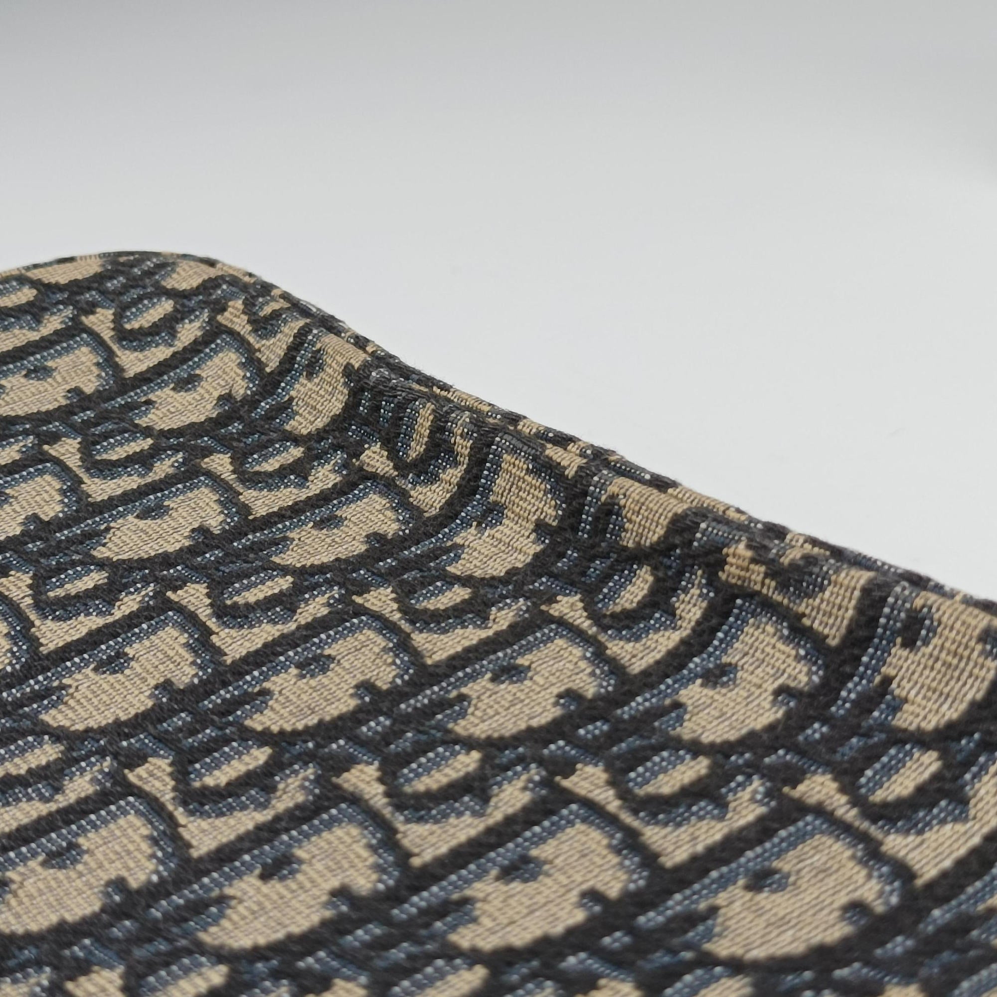 Vintage Christian Dior Safari Oblique Navy×Gray jacquard×Leather  shoulderbag | stylenewstar