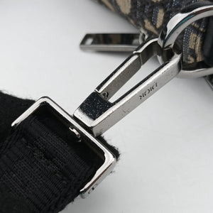Vintage Christian Dior Safari Oblique Navy×Gray jacquard×Leather  shoulderbag | stylenewstar