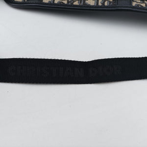 Vintage Christian Dior Safari Oblique Navy×Gray jacquard×Leather  shoulderbag | stylenewstar
