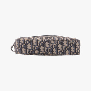 Vintage Christian Dior Safari Oblique Navy×Gray jacquard×Leather  shoulderbag | stylenewstar
