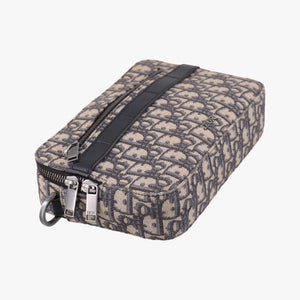 Vintage Christian Dior Safari Oblique Navy×Gray jacquard×Leather  shoulderbag | stylenewstar
