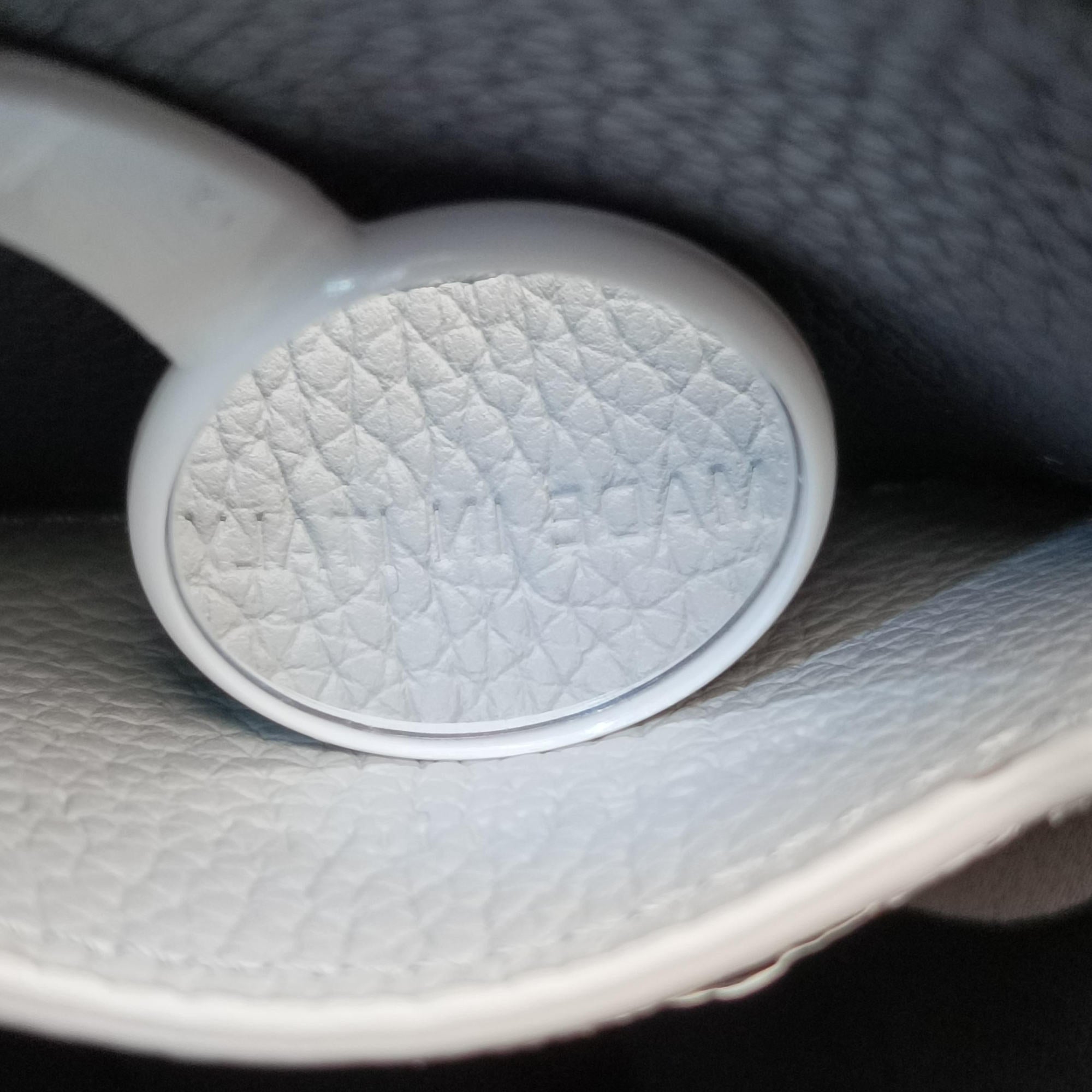 Pre-owned Christian Dior Compact Messenger Navy × Grey Leather  shoulderbag | stylenewstar