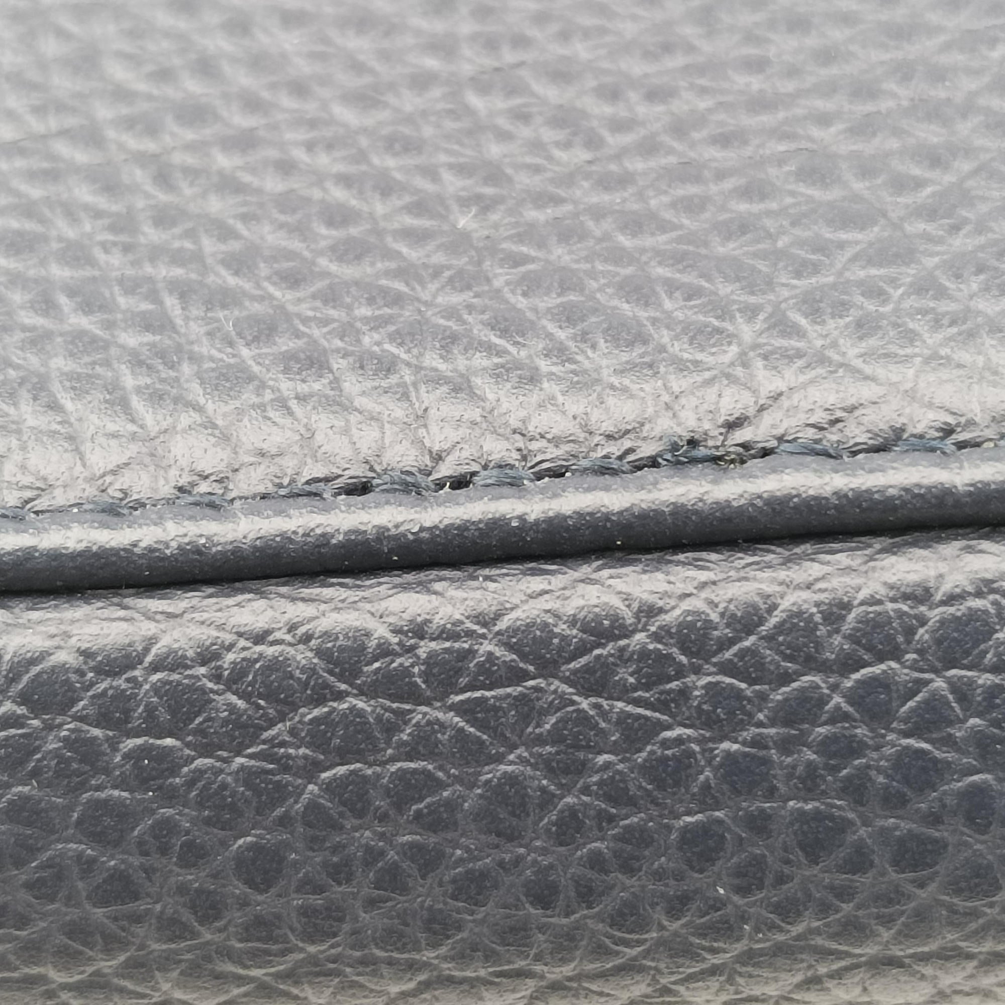 Pre-owned Christian Dior Compact Messenger Navy × Grey Leather  shoulderbag | stylenewstar
